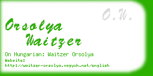 orsolya waitzer business card